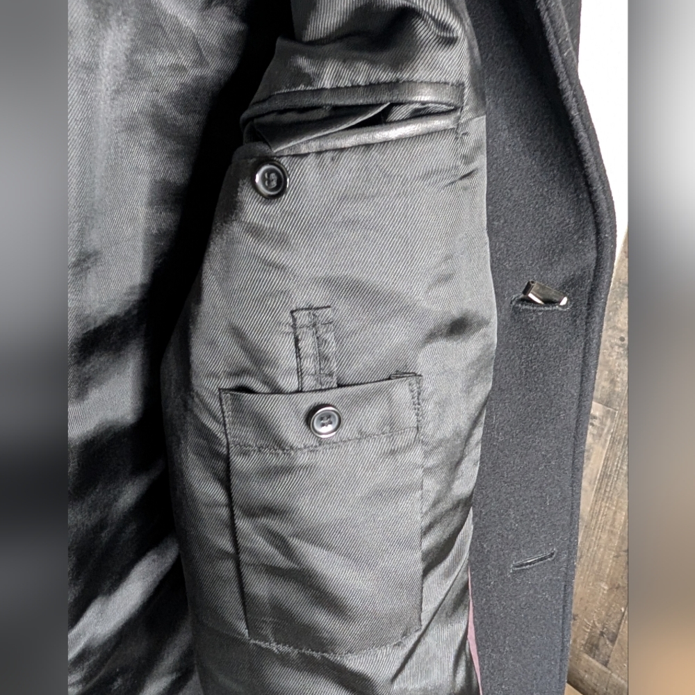 *MINT USED* Men's Black Peacoat Size Medium By G-iii Apparel - Picture 4 of 8